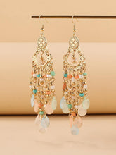 Load image into Gallery viewer, Gold multicolor chandelier earrings