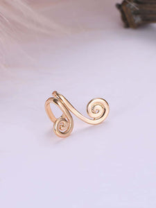 Gold spiral ear cuff