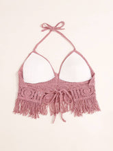 Load image into Gallery viewer, Dusty pink color halter that ties behind the neck