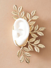 Load image into Gallery viewer, Gold leaf ear climber
