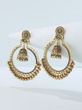 Load image into Gallery viewer, Gold jhumka design earrings