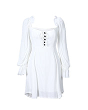 Load image into Gallery viewer, White off-shoulder short  flowy dress