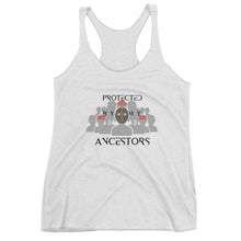 Load image into Gallery viewer, Heather White tank top that says Protected By My Ancestors