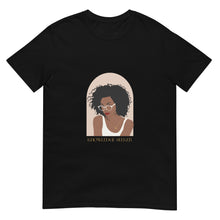 Load image into Gallery viewer, Black t-shirt that has a woman on it and says &quot;Knowledge Seeker&quot;